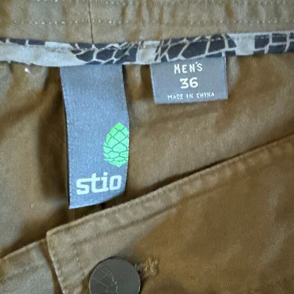 Men’s Stio Hiking Outdoor Organic Cotton Brown Pants Size 36 - Picture 3 of 6